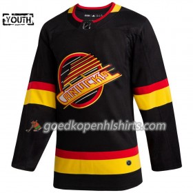 Vancouver Canucks Blank Flying Skate Adidas 2019-2020 Zwart Authentic Shirt - Kinderen